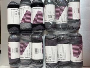 12 skeins Loops & Threads Soft Classic Yarn Grey Ombre #8570 Same Dye Lot